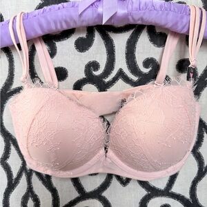NWT Victoria's Secret Very Sexy Multi-way Pink / Blush Lace Bra